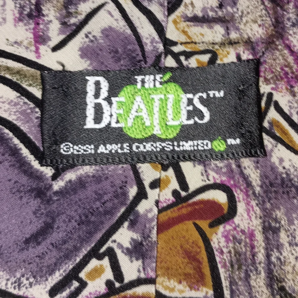 Mens Vintage 1991 Beatles Penny Lane 100% Silk Necktie Made in USA